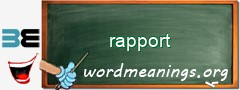 WordMeaning blackboard for rapport